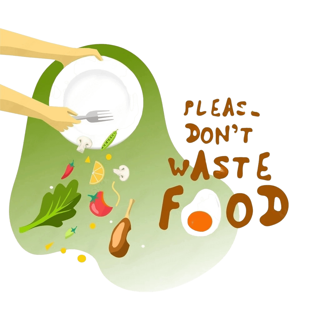 Food waste prevention illustration
