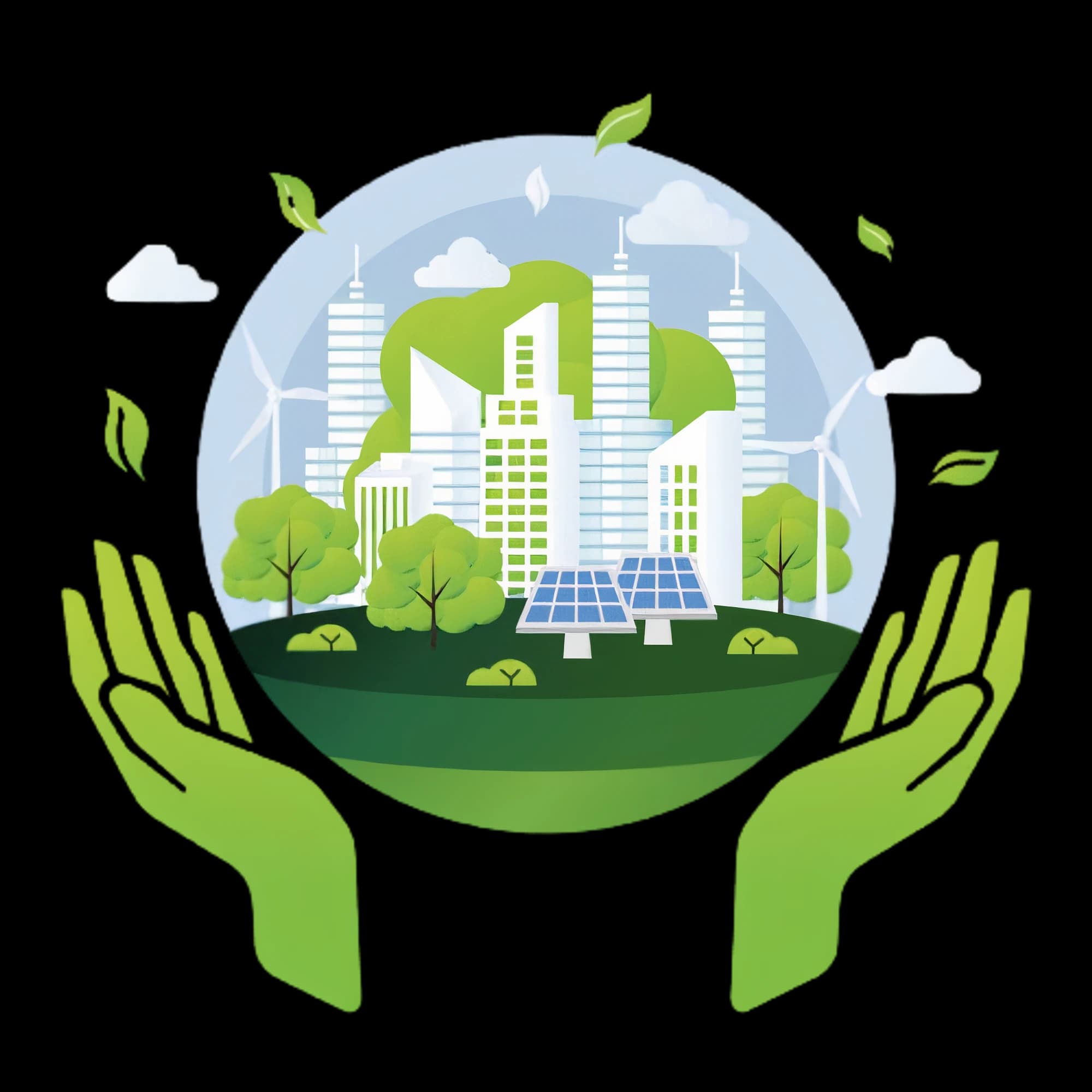 Sustainable city illustration