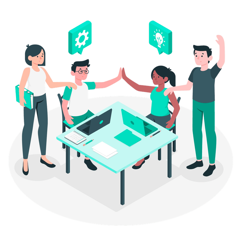Team collaboration illustration