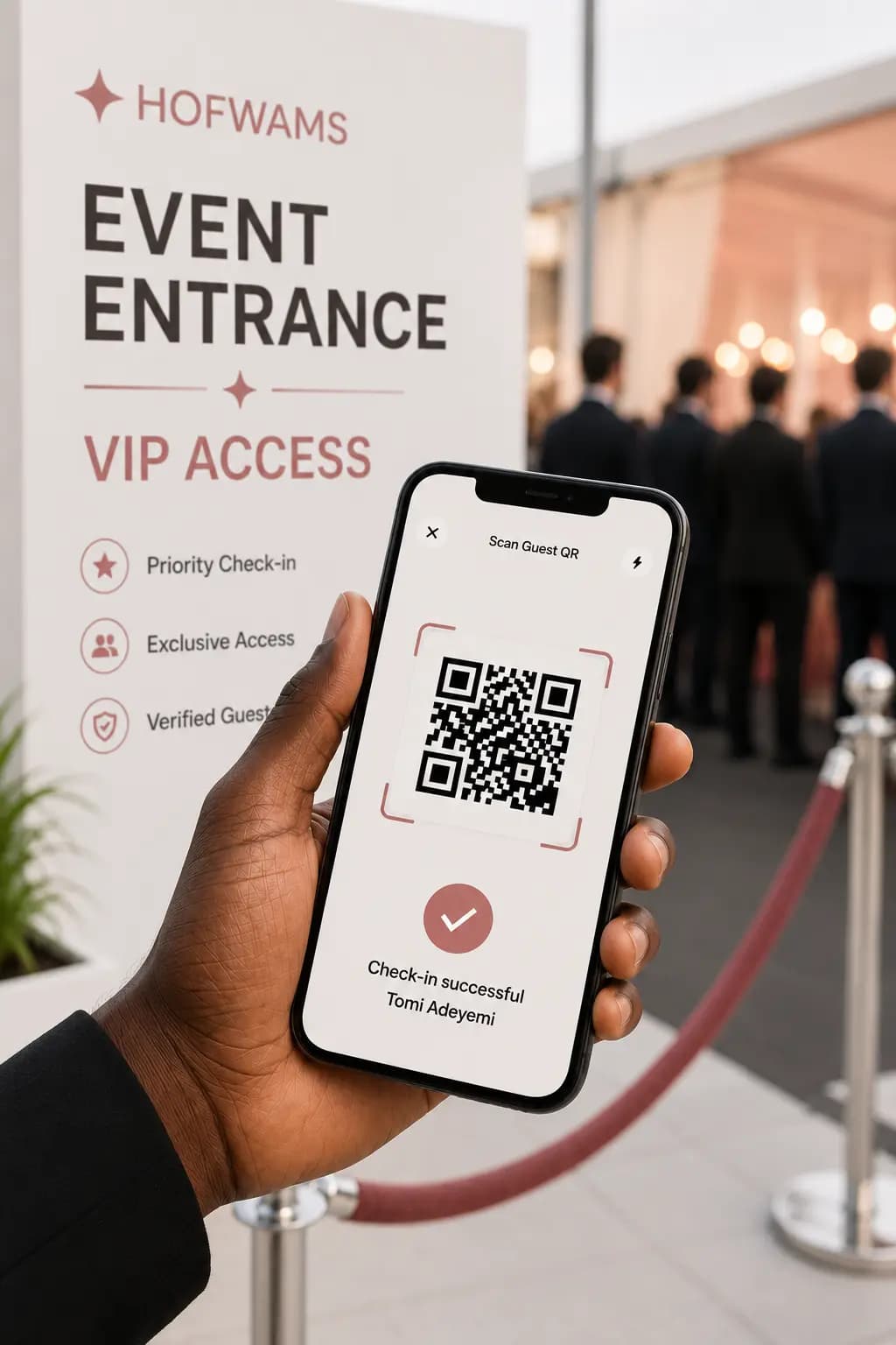 Guest invitation displayed on a smartphone